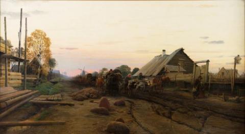 Oskar Hoffmann. Tee Revalisse. 1890.–1900. aastad. Õli, lõuend. St. Lucas Galerii, Tallinn