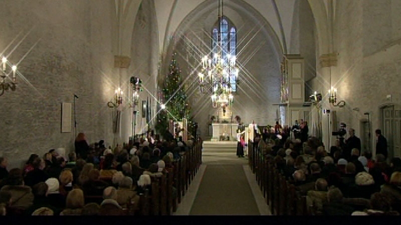 Presidendi jõulutervitus loeti ette Haapsalu Toomkirikus. (Foto: ERR)